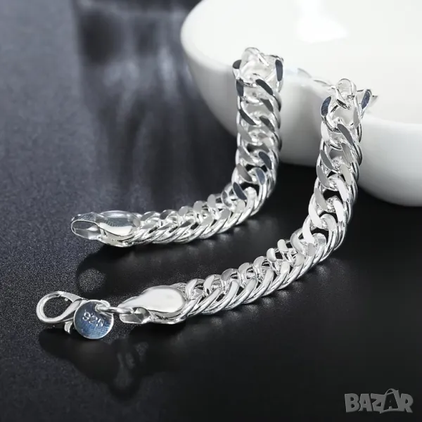 Масивна сребърна гривна, снимка 1