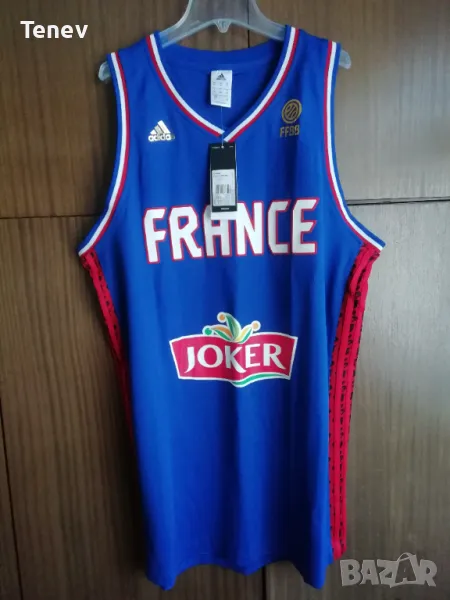 France Adidas нов оригинален баскетболен потник Франция национален отбор 2XL XXL, снимка 1
