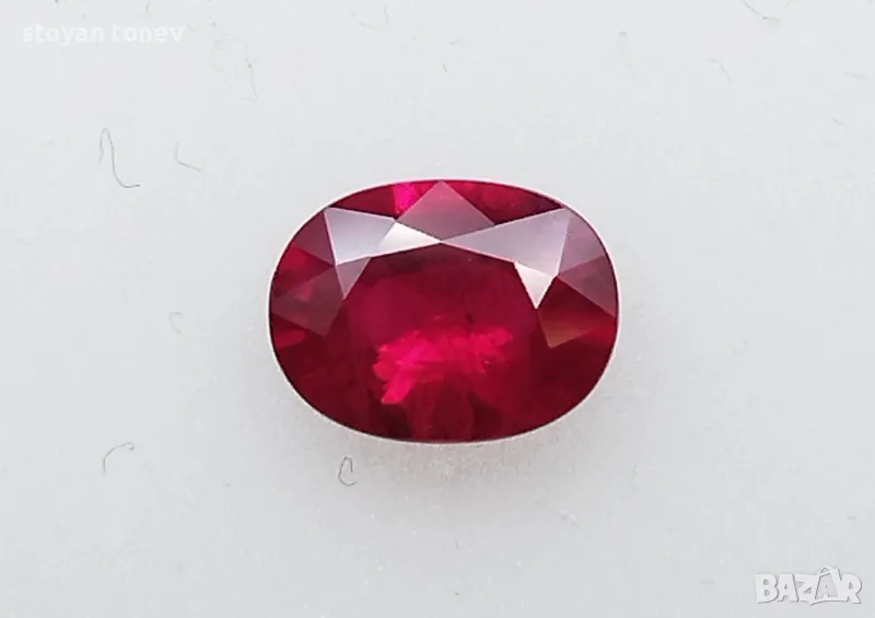 Естествен Рубин с произход Мианмар - 1.52 кт! Червен! НОВ, снимка 1
