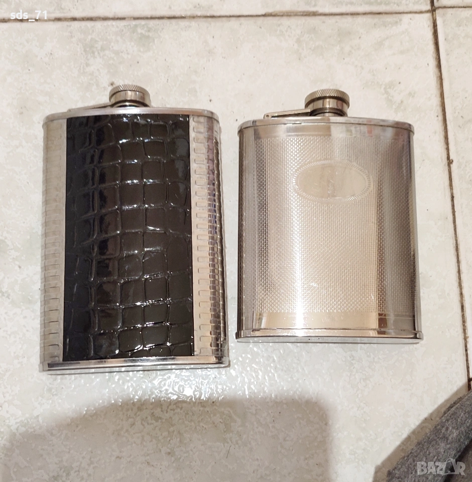 джобни бутилки за уиски и др алкохол ,неръждаеми 2бр 25 лв за двете ,15 лв едната , снимка 1