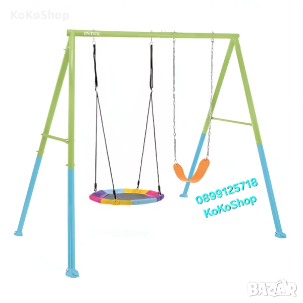 Люлка с метална стойка-254x235x200 см./двойна люлка с метална стойка, снимка 1