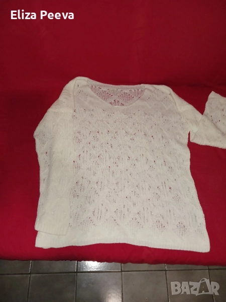Бяла дамска блуза, снимка 1