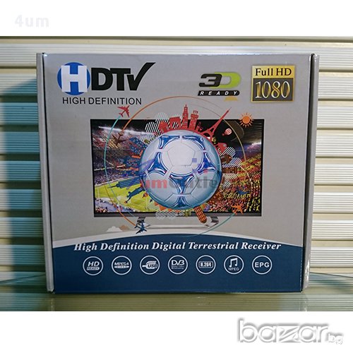 DVB-T/T2 HDTV Ефирен цифров приемник (декодер), снимка 1