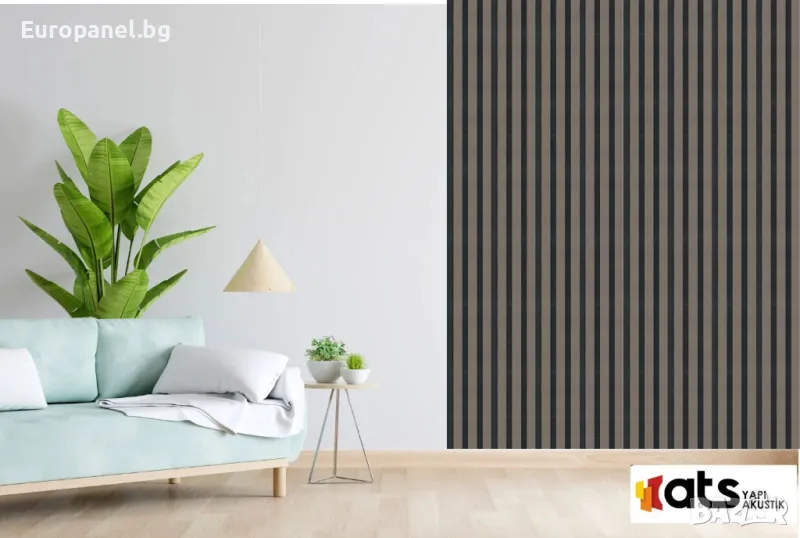 Декоративен стенен панел – MDF – Антрацит – 24 x 280 см, снимка 1