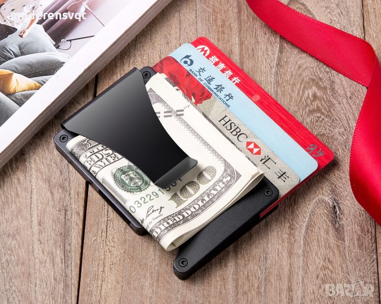 портфейл от алуминий за карти с rfid защита, снимка 1