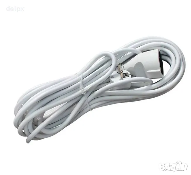 Удължител за контакт "шуко" бял 5m 220V 16A, снимка 1