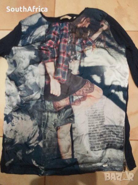 Блуза с дълъг ръкав-интересна!, снимка 1