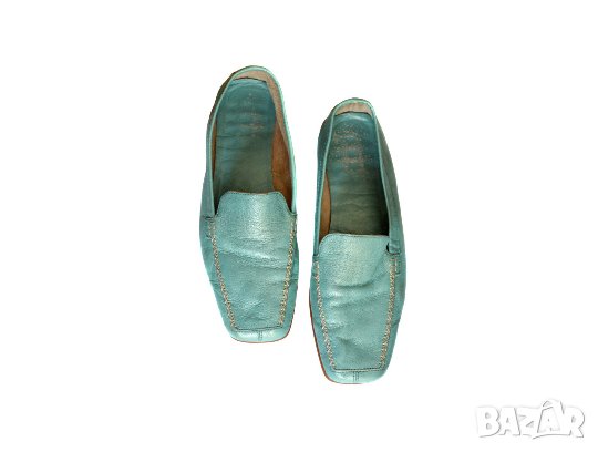 Aero Soles дамски обувки синьо-зелени естествена кожа, снимка 1
