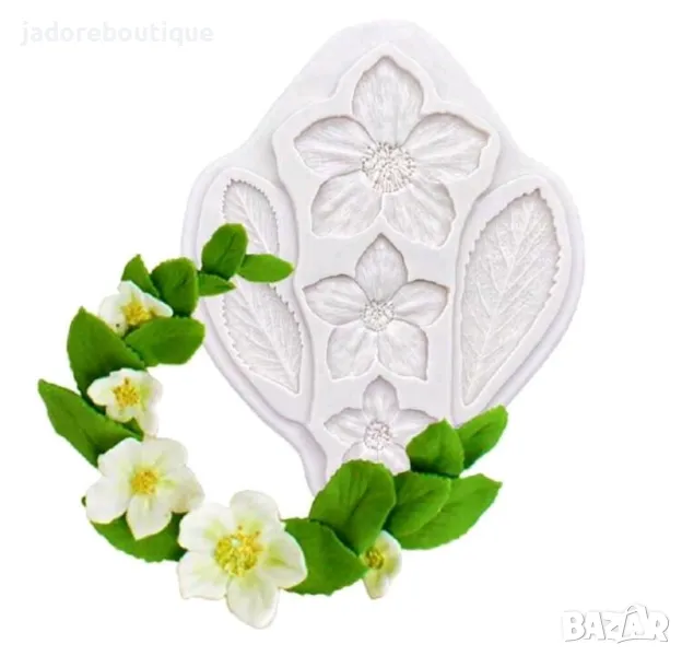 Силиконов молд Цвят ягода, снимка 1