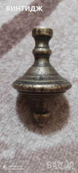 Рядък османски артикул. Отомански бронзов, масивен отвес. Вижда се изписана годината. 300 лв., снимка 1
