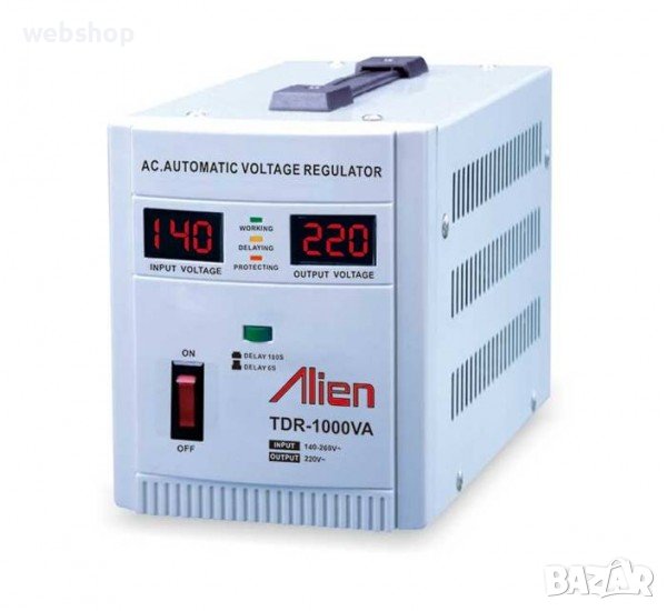 Стабилизатор на напрежение с релета TDR-1000VA 140VAC/260VAC 220VAC 1000VA 600W, снимка 1