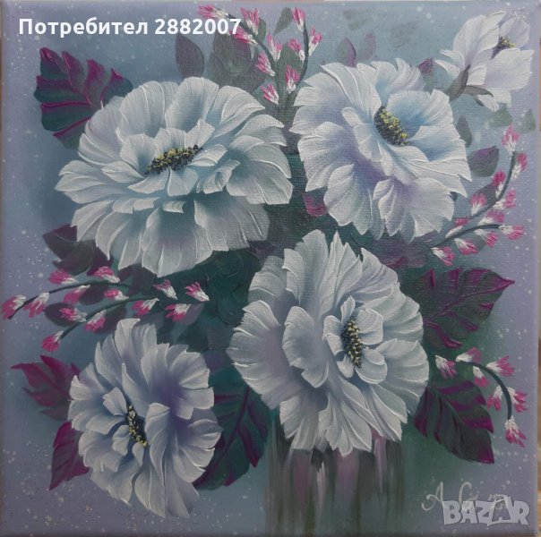 Картина " Ефирност" ,маслени бои върху платно с дървена подрамка , снимка 1