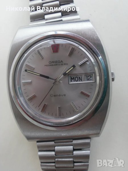 Omega megaquartz 32 KHz мъжки оригинален швейцарски ръчен часовник, снимка 1