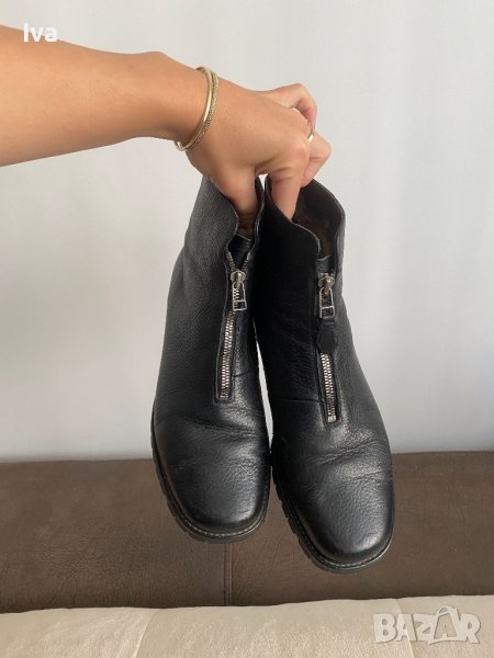 Дамски боти естествена кожа Joy Harper 39номер черни, снимка 1