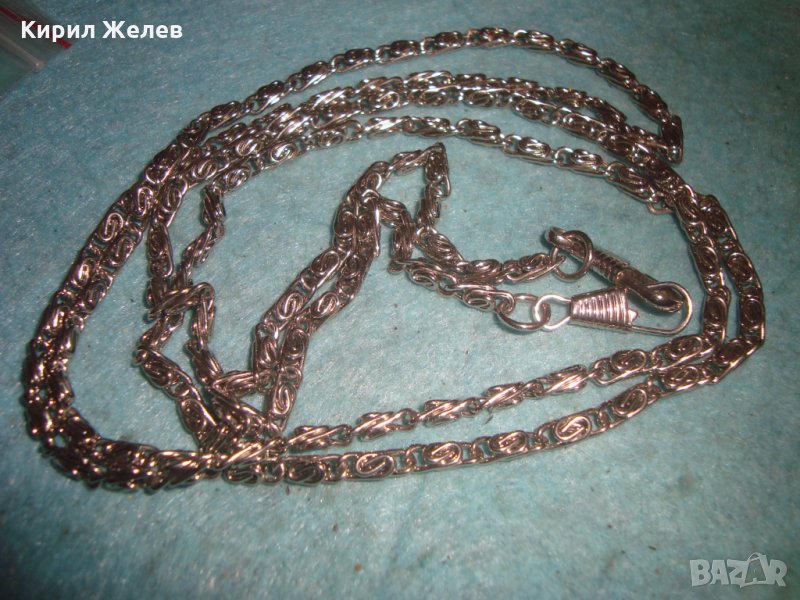 ДЪЛГА СТОМАНЕНА ВЕРИЖКА ДРЪЖКА за ДАМСКА ЧАНТИЧКА КЮСТЕК за ДЖОБЕН ЧАСОВНИК ВИНТИДЖ ПЛЕТКА 74351, снимка 1