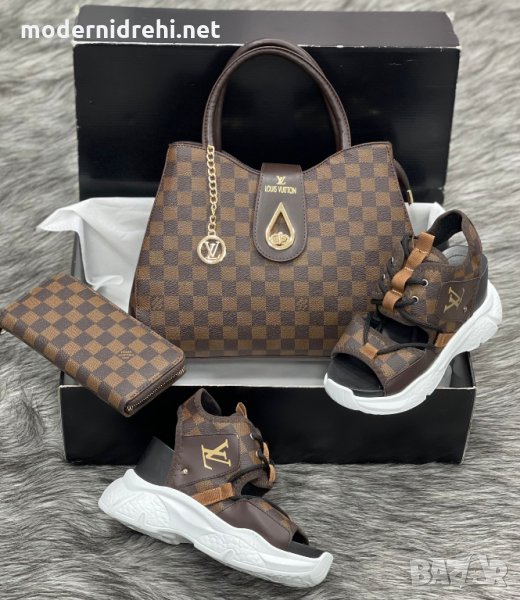 Дамска чанта портфейл и сандали Louis Vuitton код 113, снимка 1