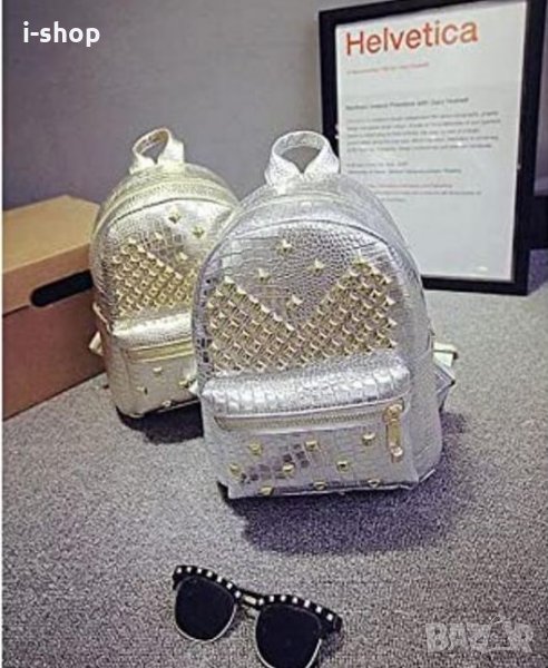 Дамска Сребриста Раница, снимка 1