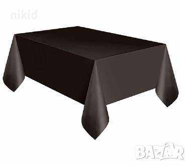 Черна найлонова покривка за парти рожден ден, снимка 1