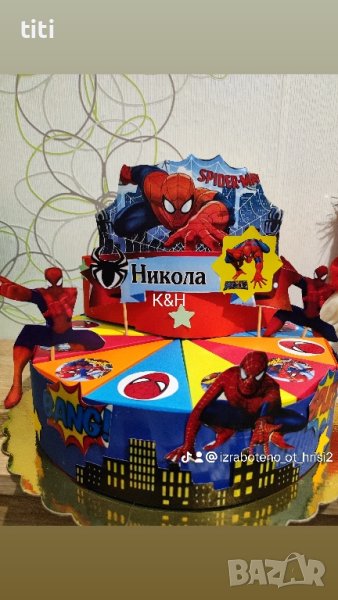 Картонена торта Спайдърмен , снимка 1