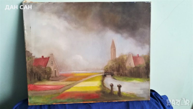 маслен пейзаж картина Франция, снимка 1