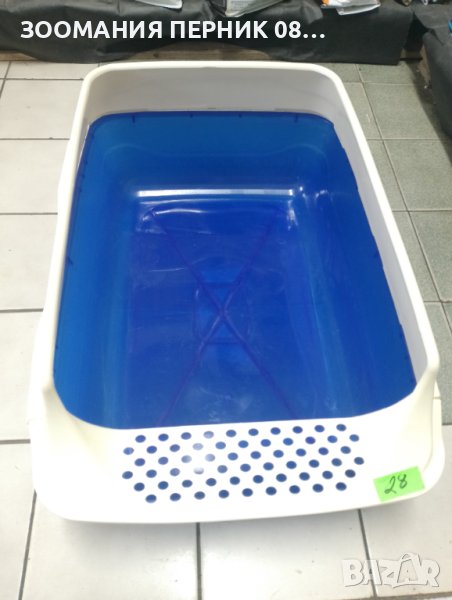 Синя Огромна котешка тоалетна леген 62/43/14 см, снимка 1