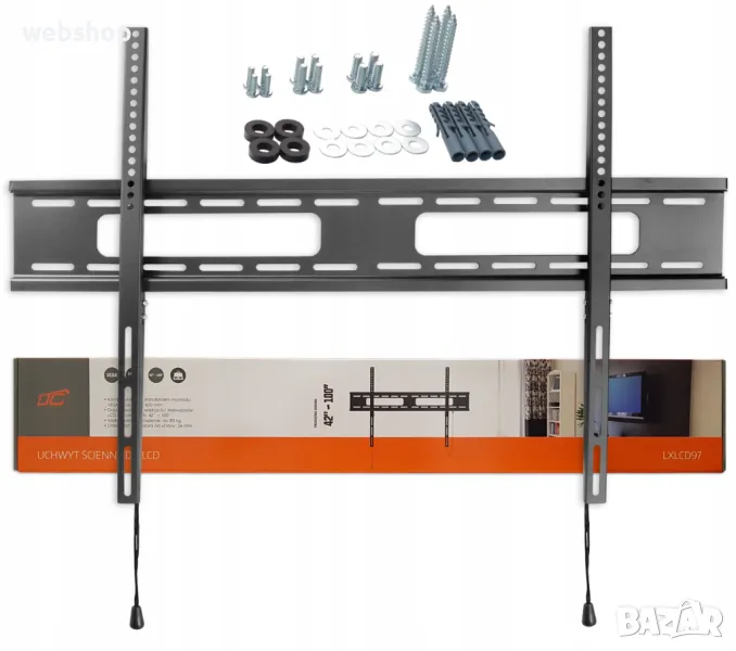 Здрава Регулируема стойка за Телевизор , ТВ поставка, Slim дизайн, от 42'' до 100'' , 80кг, снимка 1