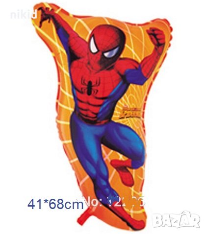 Спайдърмен Spiderman цял ръст фолио фолиев балон хелий или въздух парти рожден ден, снимка 1