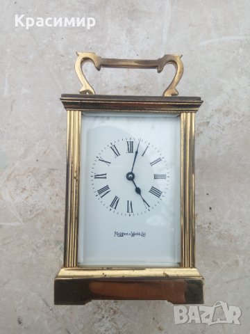 Стар каретен часовник - работещ, снимка 2 - Антикварни и старинни предмети - 35017103