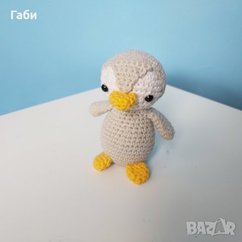 Ръчно плетено пингвинче, амигуруми играчка, снимка 3 - Плюшени играчки - 27859339
