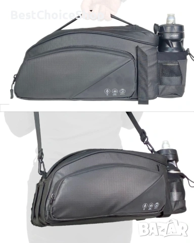 Чанта за велосипед с топло изолация, водоустойчива, презрамка 8L + подарък, снимка 7 - Аксесоари за велосипеди - 53459914