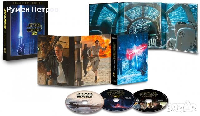 STAR WARS: THE FORCE AWAKENS - СИЛАТА СЕ ПРОБУЖДА Блу рей 3D + 2D дигибук, снимка 2 - Blu-Ray филми - 37839300