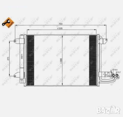 Радиатор за Климатик Форд CMAX FOCUS SMAX и Др. Фордиве, снимка 3 - Части - 51860280