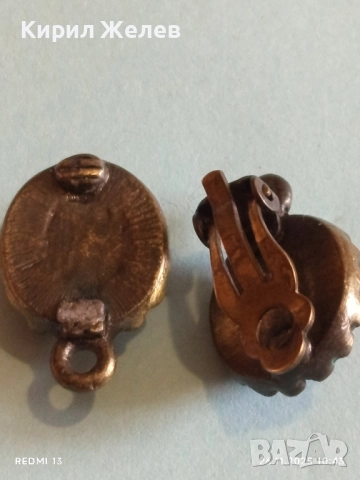 Ретро стил обеци с метален обков синтетичен РУБИН 26620, снимка 7 - Обеци - 52545770