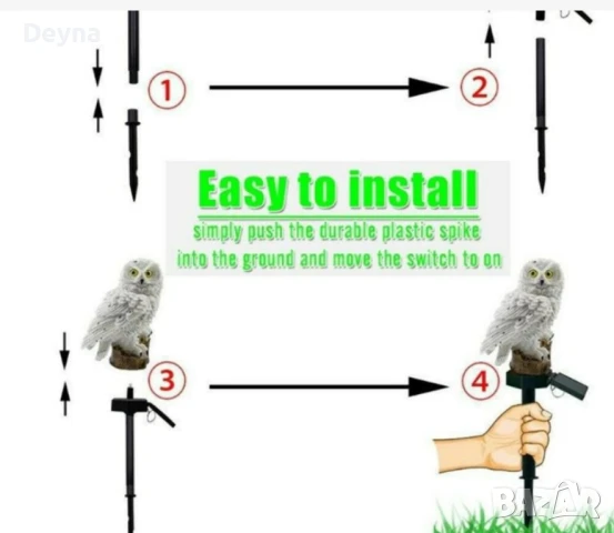 LED Соларна лампа Бухал, снимка 5 - Външни лампи - 47766754