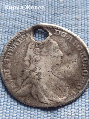 Сребърна монета 1/4 талер 1742г. Мария Терезия Хал Австрия 74621, снимка 5 - Нумизматика и бонистика - 42983988