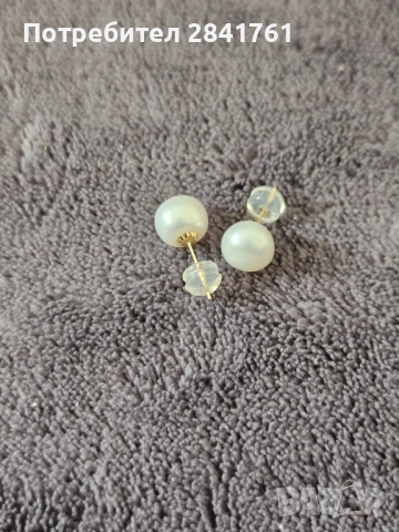 Златни обеци с перли злато 18К / 750