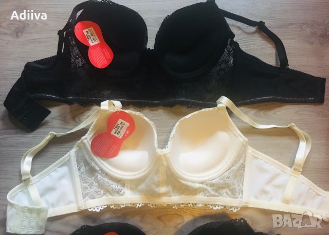 Нови лусозни сутиени с дантела бюстие черен телесен Belladonna, снимка 5 - Бельо - 28616764