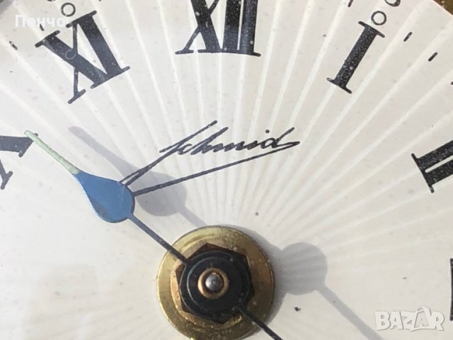 стар малък настолен часовник с латерна "Schmid" - WEST GERMANY , снимка 10 - Антикварни и старинни предмети - 40365309