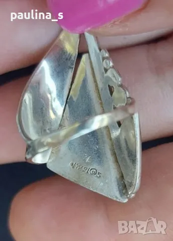 Четири броя / Винтидж / Ръчно изработени сребърни пръстени, снимка 10 - Пръстени - 32484159