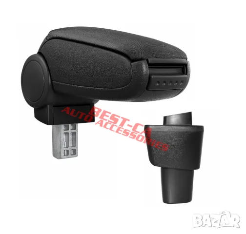 Текстилен черен подлакътник подходящ за Hyundai i10 Mk2 (IA/BA) 2013-2019