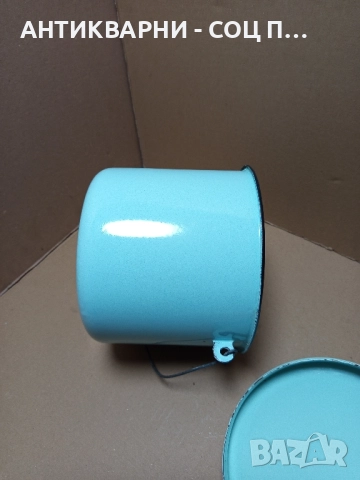 Соц Стара Емайлирана Съдинка Съд За Мляко 4лт. , снимка 6 - Антикварни и старинни предмети - 51913652