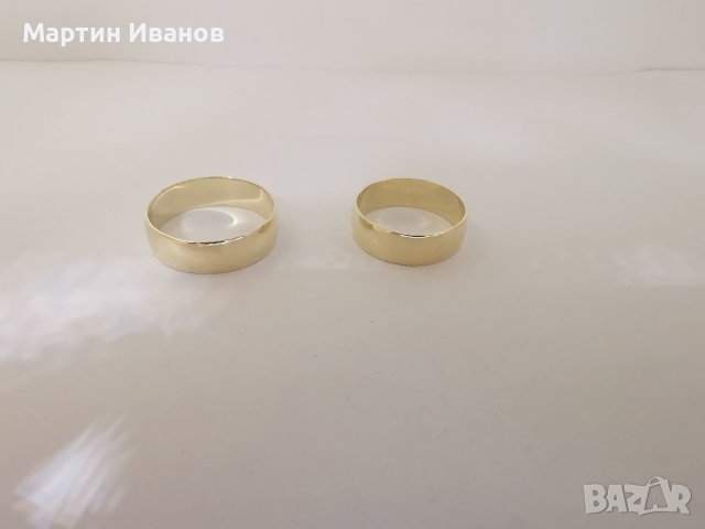Златни брачни халки класически , снимка 6 - Пръстени - 43682876