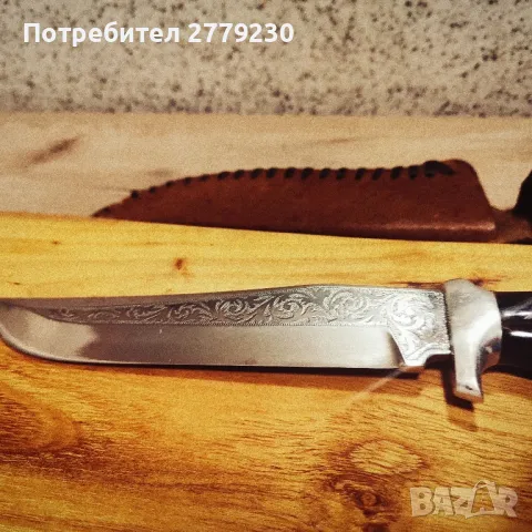 Масивен ловен нож ръчна изработка На П.Неделев!, снимка 15 - Ножове - 49909415