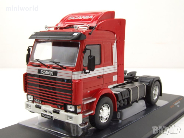 Scania 142 M Zugmaschine влекач 1981 - мащаб 1:43 на ixo моделът е нов в PVC дисплей-кейс, снимка 1
