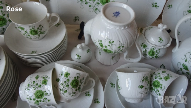Royal Tettau Grüne Blume Porzellan – изключително бял, фин, костен порцелан, снимка 10 - Сервизи - 51588903