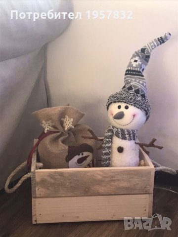 Декоративна дървена щайга с конопени дръжки, снимка 9 - Други стоки за дома - 26228630