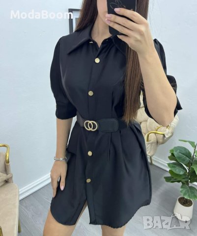 💯Сатенени ризи-рокли с коланче👉8 цвята🤩