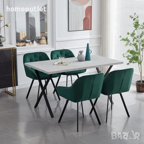 ПРОМОЦИЯ Трапезна маса CLIPOP C-B-DT-D0195DGY, снимка 2 - Маси - 47431535