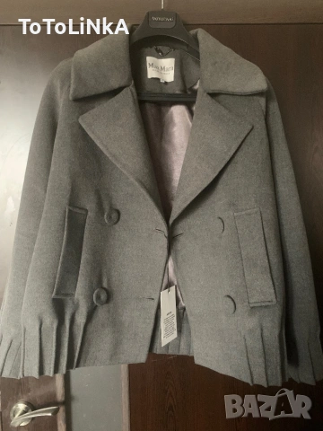 Дамско палто Кашмир и вълна в цвят графит 