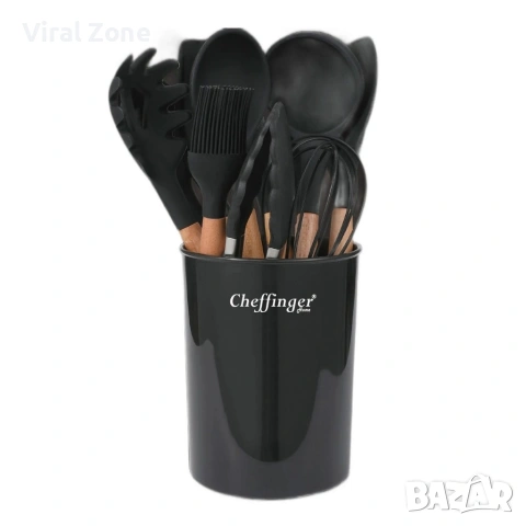 Комплект 12 части кухненски прибори със стойка Cheffinger , снимка 18 - Прибори за хранене, готвене и сервиране - 53239718